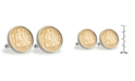 American Coin Treasures Gold-Layered Seated Liberty Silver Dime Sterling Silver Coin Cuff Links